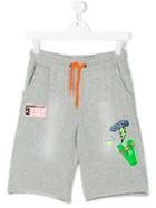 Vingino - Teen Embroidered Track Shorts - Kids - Cotton/polyester - 16 Yrs, Grey
