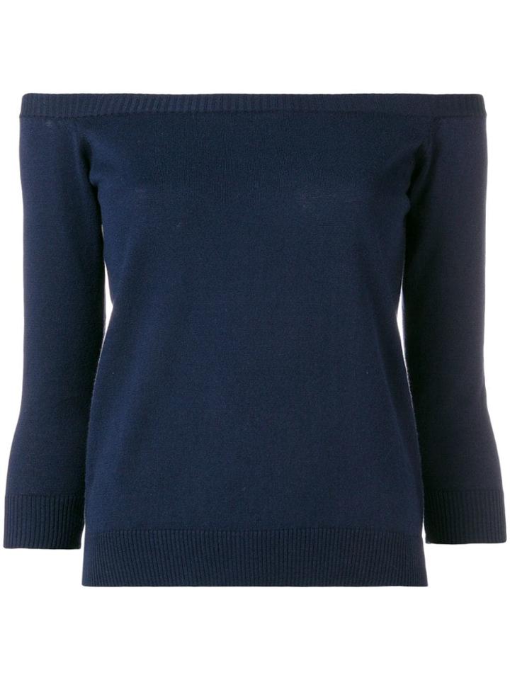 Roberto Collina Off-the-shoulder Top - Blue