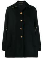Versace Savage Barocco Print Lined Cape - Black