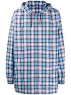 Gucci Checked Hooded Jacket - Blue