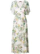 Max Mara Studio Flared Floral Maxi Dress - Green