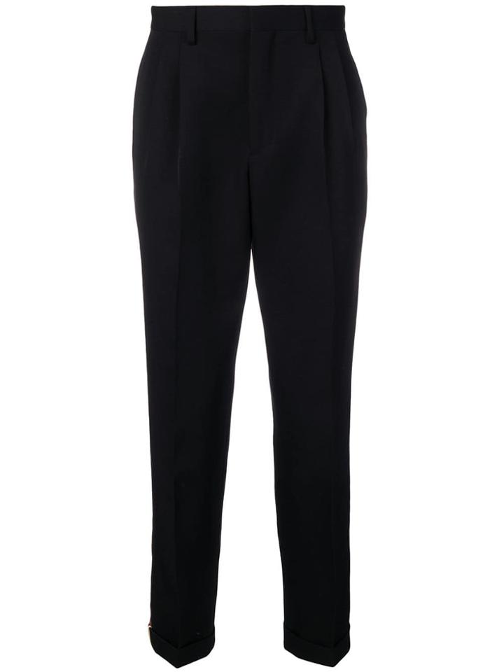 Calvin Klein 205w39nyc Side Stripe Cropped Trousers - Black