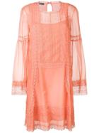 Alberta Ferretti Lace Inserts Dress - Pink