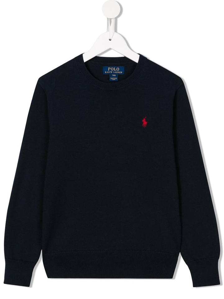 Ralph Lauren Kids Logo Jumper, Boy's, Size: 12 Yrs, Blue