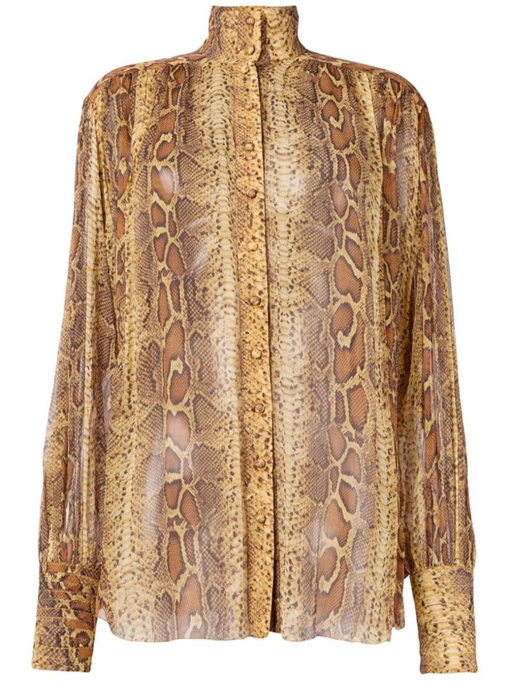 Zimmermann Snakeskin Print Shirt - Neutrals