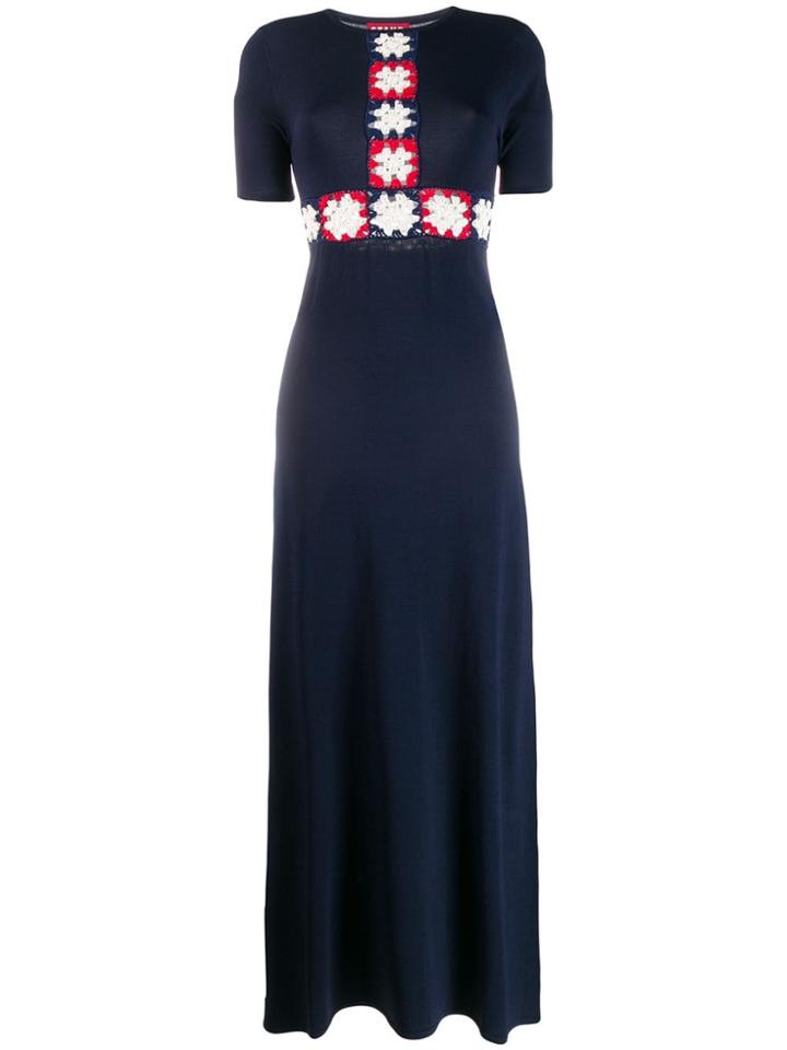 Staud Patchwork Evening Dress - Blue