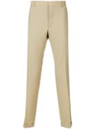 Prada Straight Cuffed Tailored Trousers - Brown