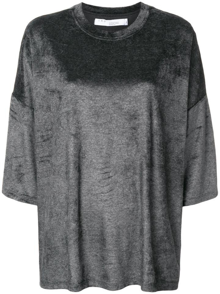 Iro Round Neck Velvet Jumper - Grey