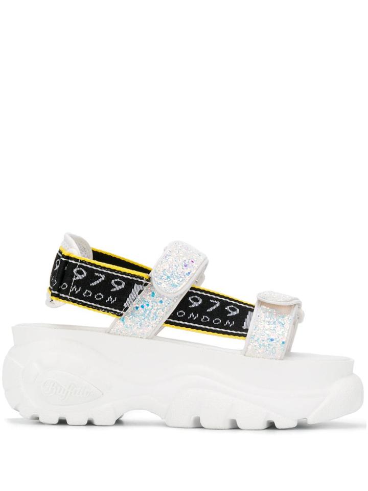 Buffalo Ella Platform Sandals - White