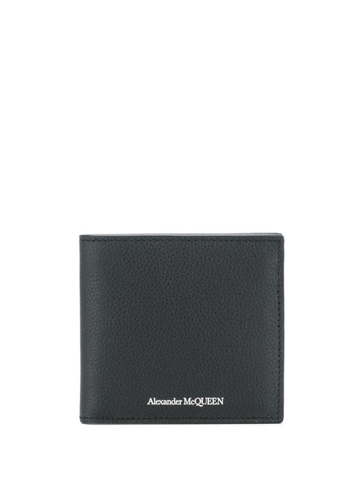 Alexander Mcqueen Logo Print Bifold Wallet - Black