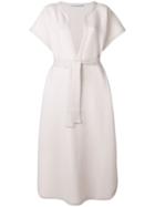 Cristaseya Split Neck Tunic Dress - White