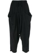 Lost & Found Rooms - Soft Pocket Cropped Trousers - Women - Tencel - Xs, Black, Tencel