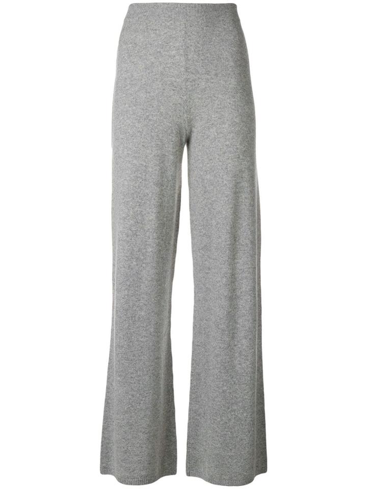 Joseph Knitted Wide-leg Trousers - Grey