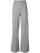 Joseph Knitted Wide-leg Trousers - Grey