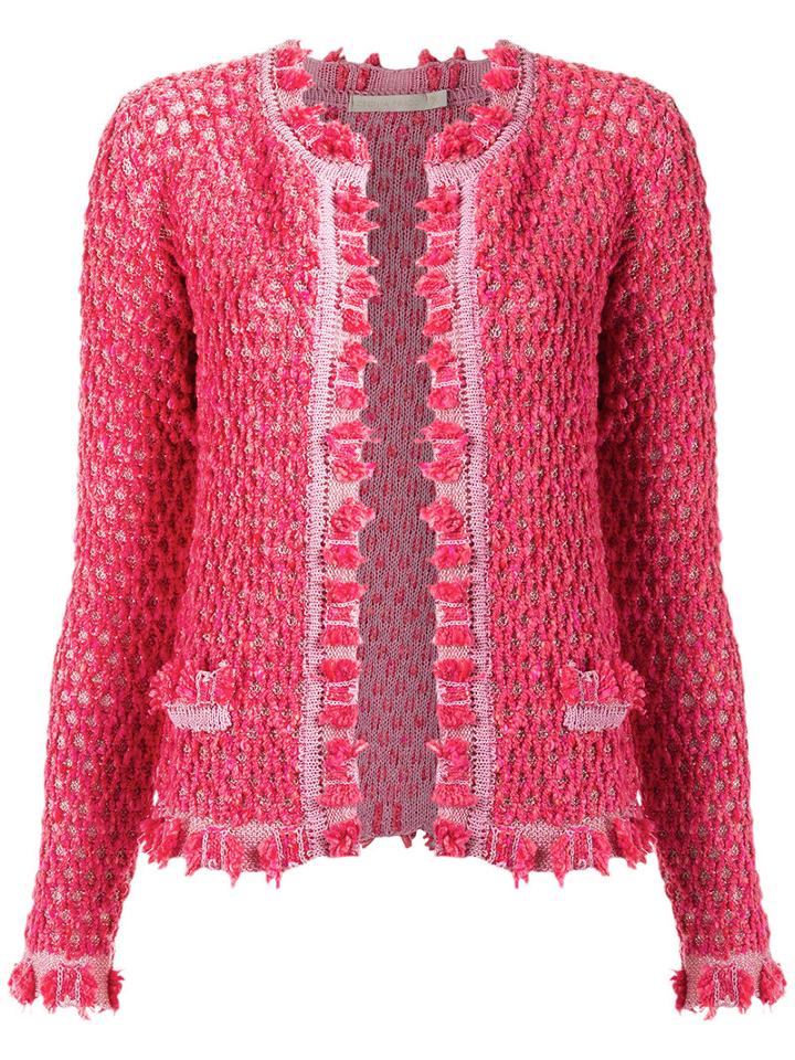 Cecilia Prado - Knit Cardigan - Women - Acrylic/lurex/polyimide - P, Pink, Acrylic/lurex/polyimide