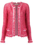 Cecilia Prado - Knit Cardigan - Women - Acrylic/lurex/polyimide - P, Pink, Acrylic/lurex/polyimide