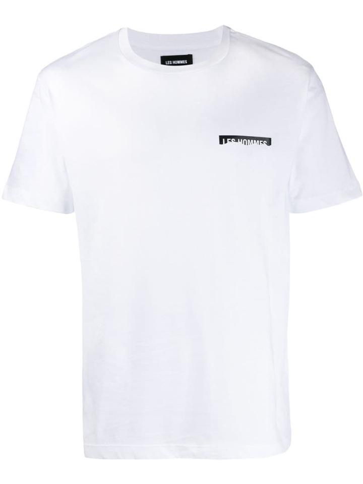 Les Hommes Torn Logo T-shirt - White