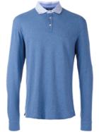 Hackett Longsleeved Polo Shirt, Men's, Size: Xl, Blue, Cotton/spandex/elastane