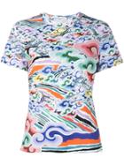 Mary Katrantzou Rainbow Cloud Print T-shirt, Women's, Size: Small, Cotton/spandex/elastane