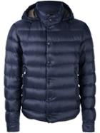Moncler Hooded Padded Jacket, Men's, Size: 1, Blue, Polyamide/feather Down