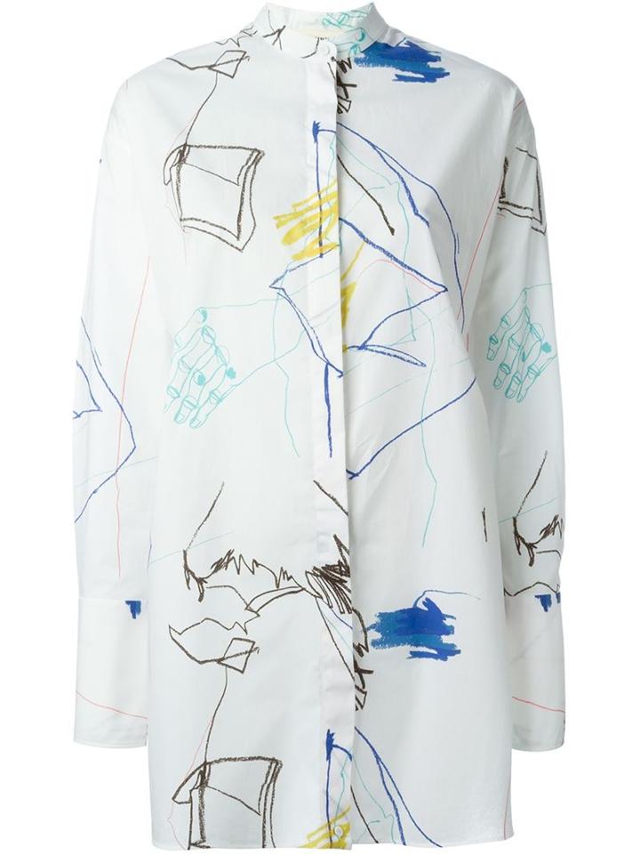 Ports 1961 Scribble Print Oversized Shirt