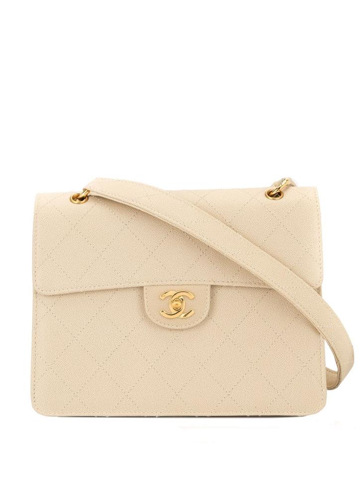 Chanel Pre-owned Diamond Quilted Shoulder Bag - Neutrals