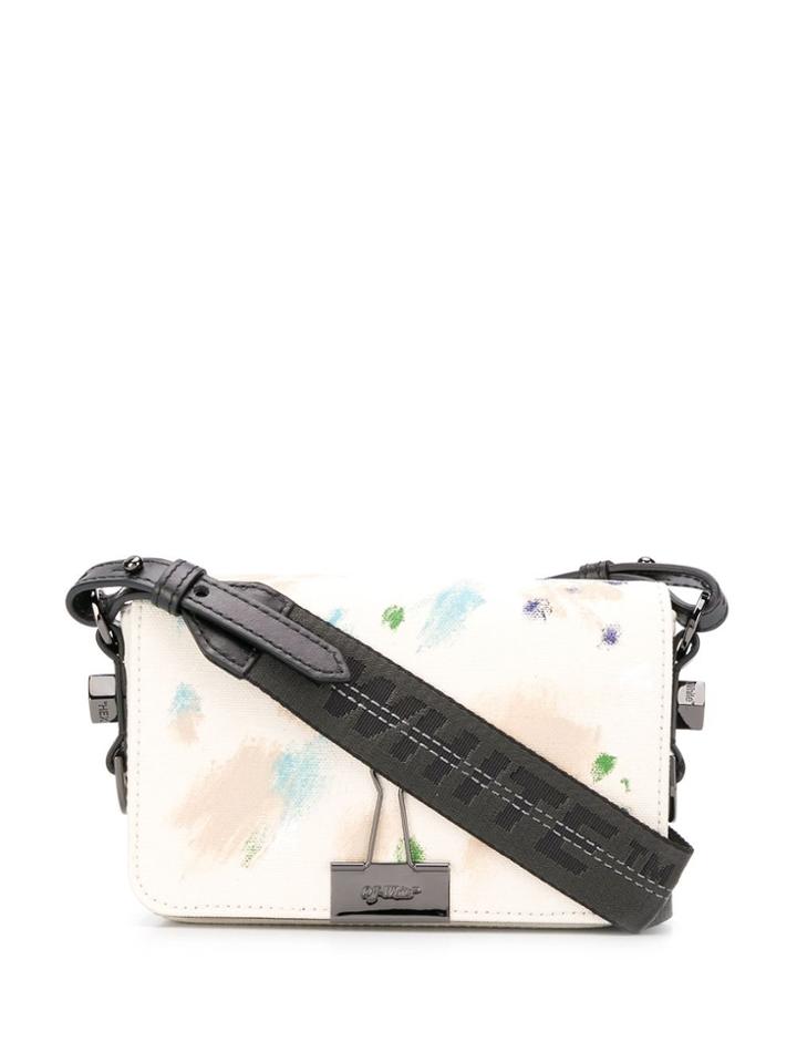 Off-white Abstract Print Cross Body Bag - Neutrals