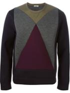 Valentino Panelled Sweatshirt, Men's, Size: Medium, Blue, Polyurethane/modal