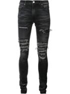 Amiri Distressed Skinny Jeans, Men's, Size: 31, Black, Cotton/spandex/elastane