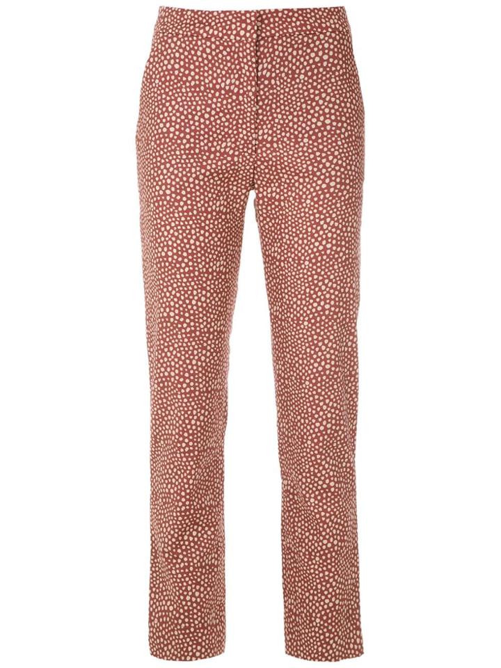Egrey Printed Straight-fit Trousers - Red