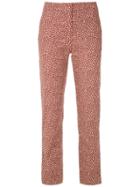 Egrey Printed Straight-fit Trousers - Red