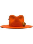 Nick Fouquet Nf Orng Vlvt Bow Hat - Orange
