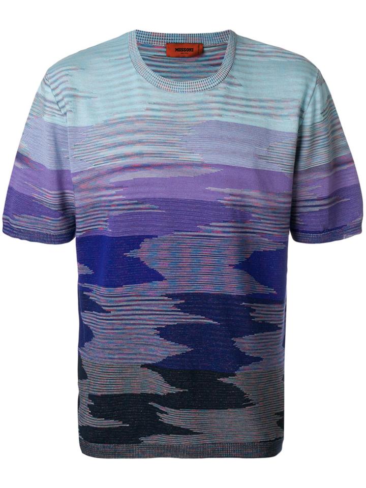 Missoni Shaded Striped T-shirt - Blue