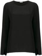Barena Round Neck Blouse - Black