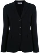 Alberto Biani Three-button Blazer, Women's, Size: 44, Black, Viscose/acetate/spandex/elastane