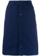 A.p.c. Button-through Mini Skirt - Blue