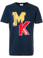 Maison Kitsuné Logo Print T-shirt - Blue