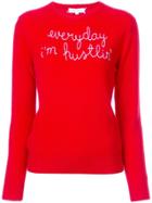 Lingua Franca Hustlin' Embroidered Sweater