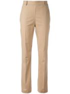 Twin-set Chino Trousers, Women's, Size: 46, Brown, Cotton/spandex/elastane