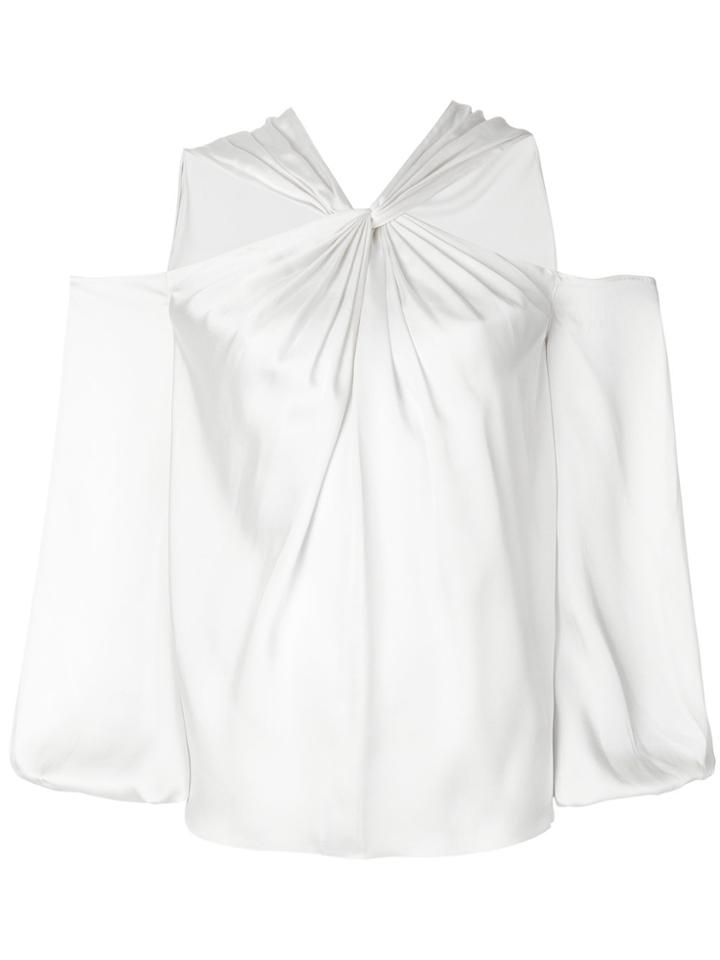 Elizabeth And James Cut-out Knot Blouse - White