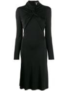 Versace Pre-owned 1990s Twist Detail Dress - Black