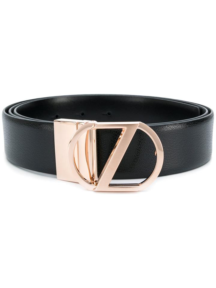 Z Zegna Logo Plaque Belt - Black