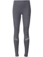 Alo Moto Leggings, Women's, Size: Medium, Grey, Nylon/polyester/spandex/elastane