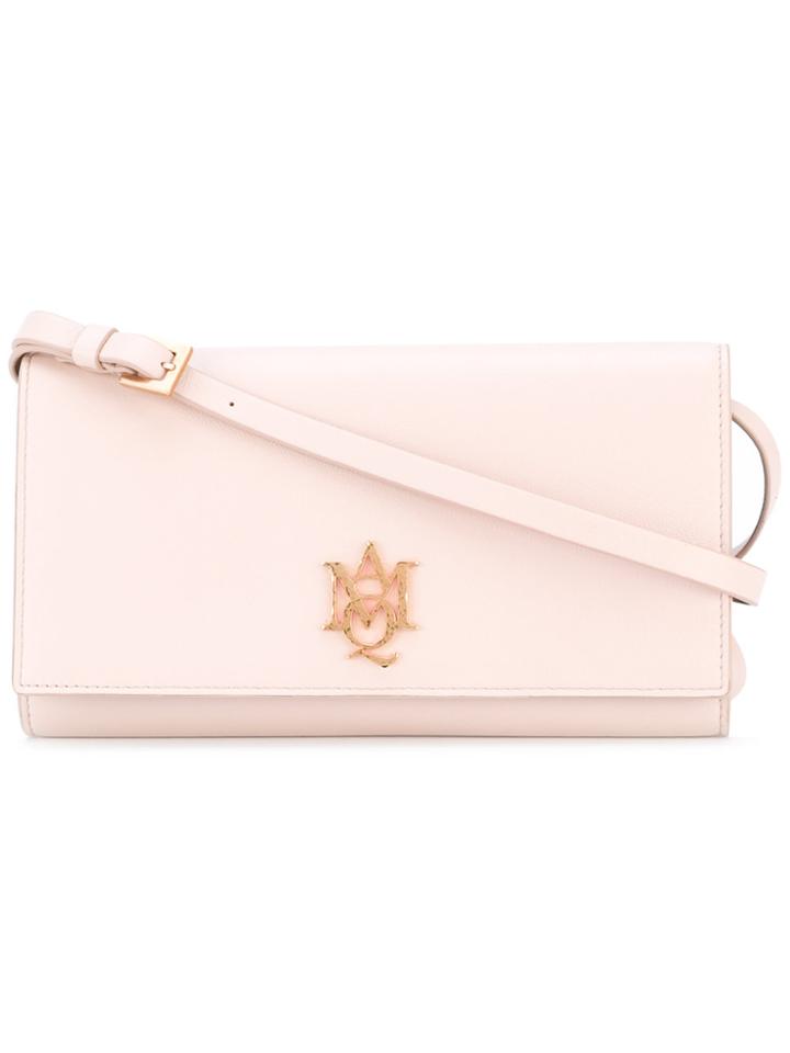Alexander Mcqueen Amq Pouch With Strap - Nude & Neutrals