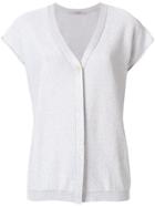 La Fileria For D'aniello Cap Sleeve Cardigan - Metallic