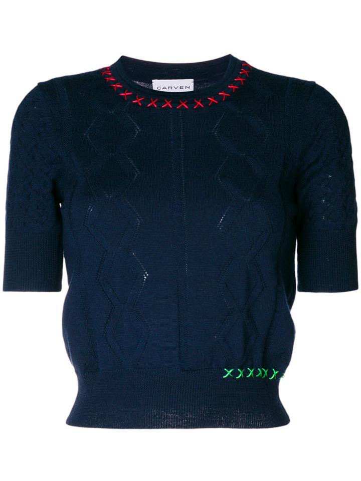 Carven Knit Top - Blue