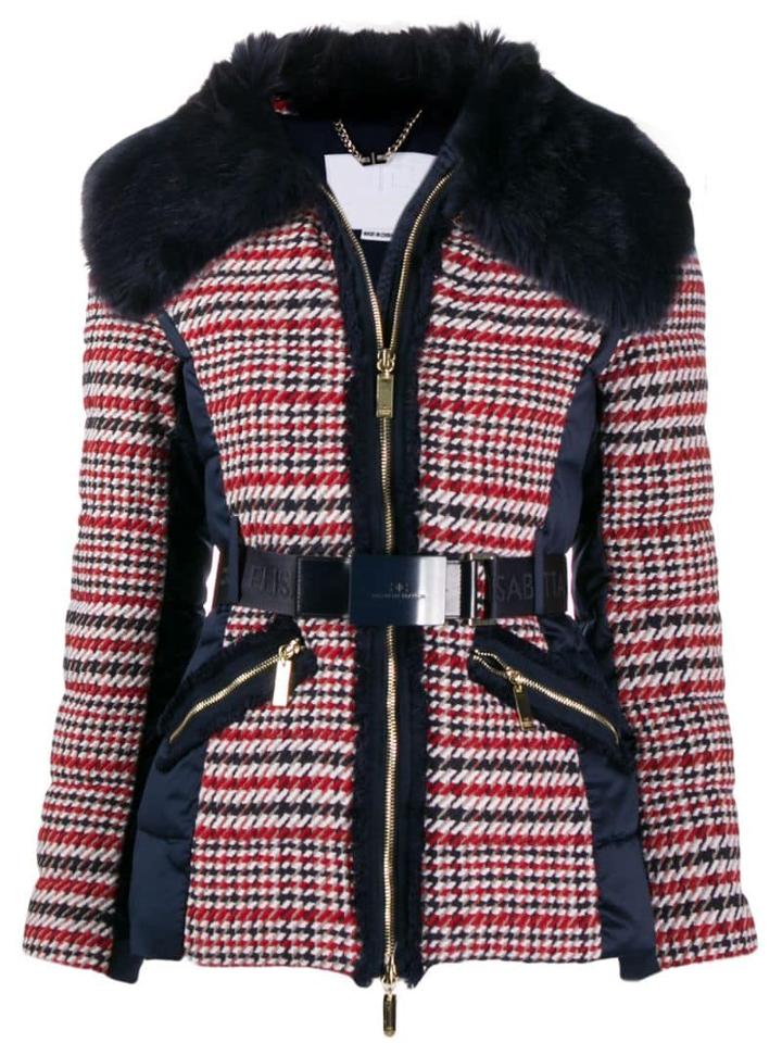 Elisabetta Franchi Tweed Contrast Jacket - Blue