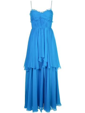 Amur Ruffle Tiered Maxi Dress - Blue
