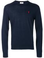 Ami Alexandre Mattiussi Embroidered Logo Jumper - Blue