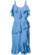 Derek Lam 10 Crosby Ruffled Wrap Dress - Blue